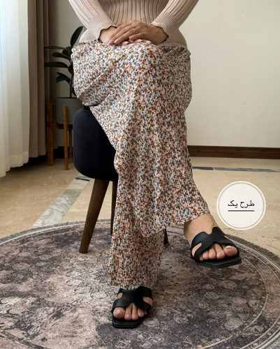 شلوار حریر پلیسه وارداتی